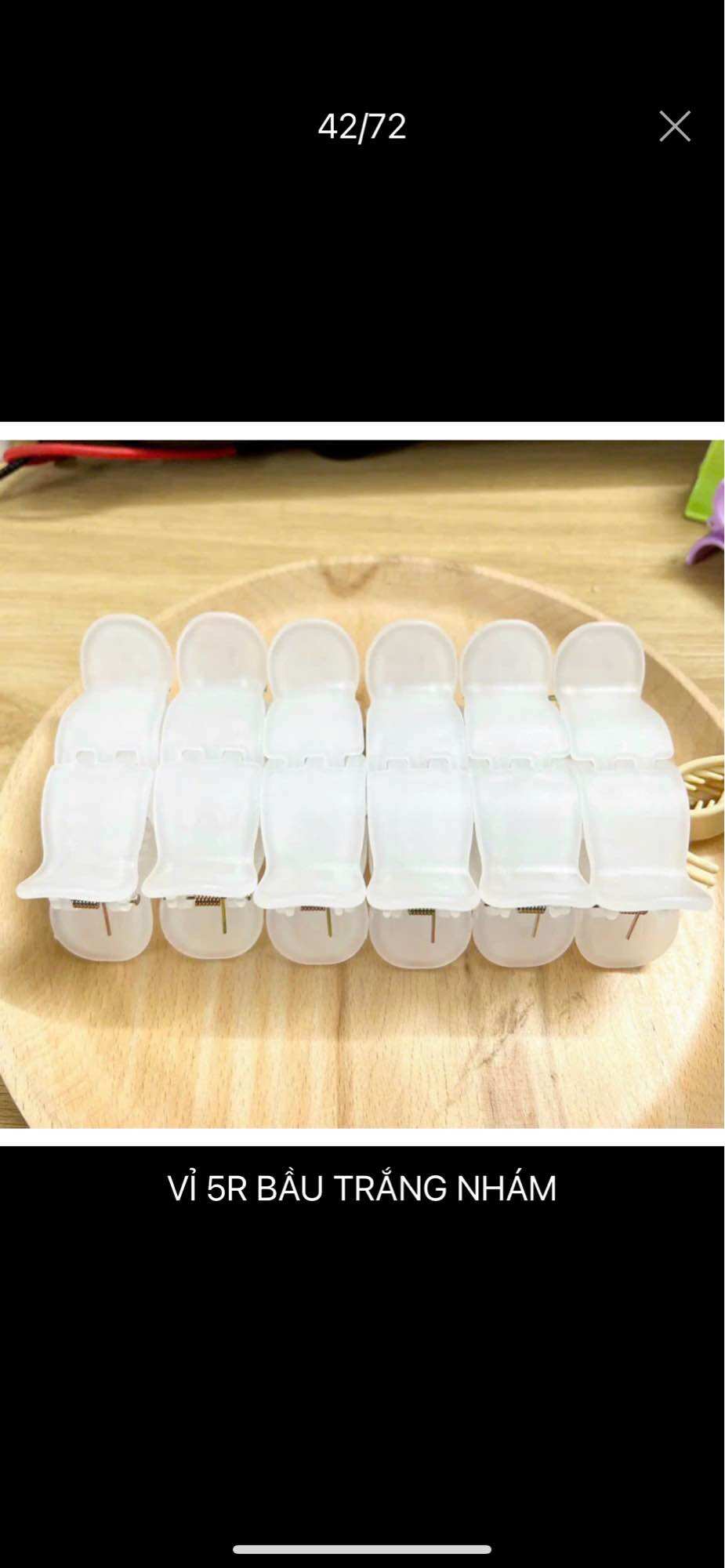 Sét 12 kẹp tóc 5 răng nhám trong