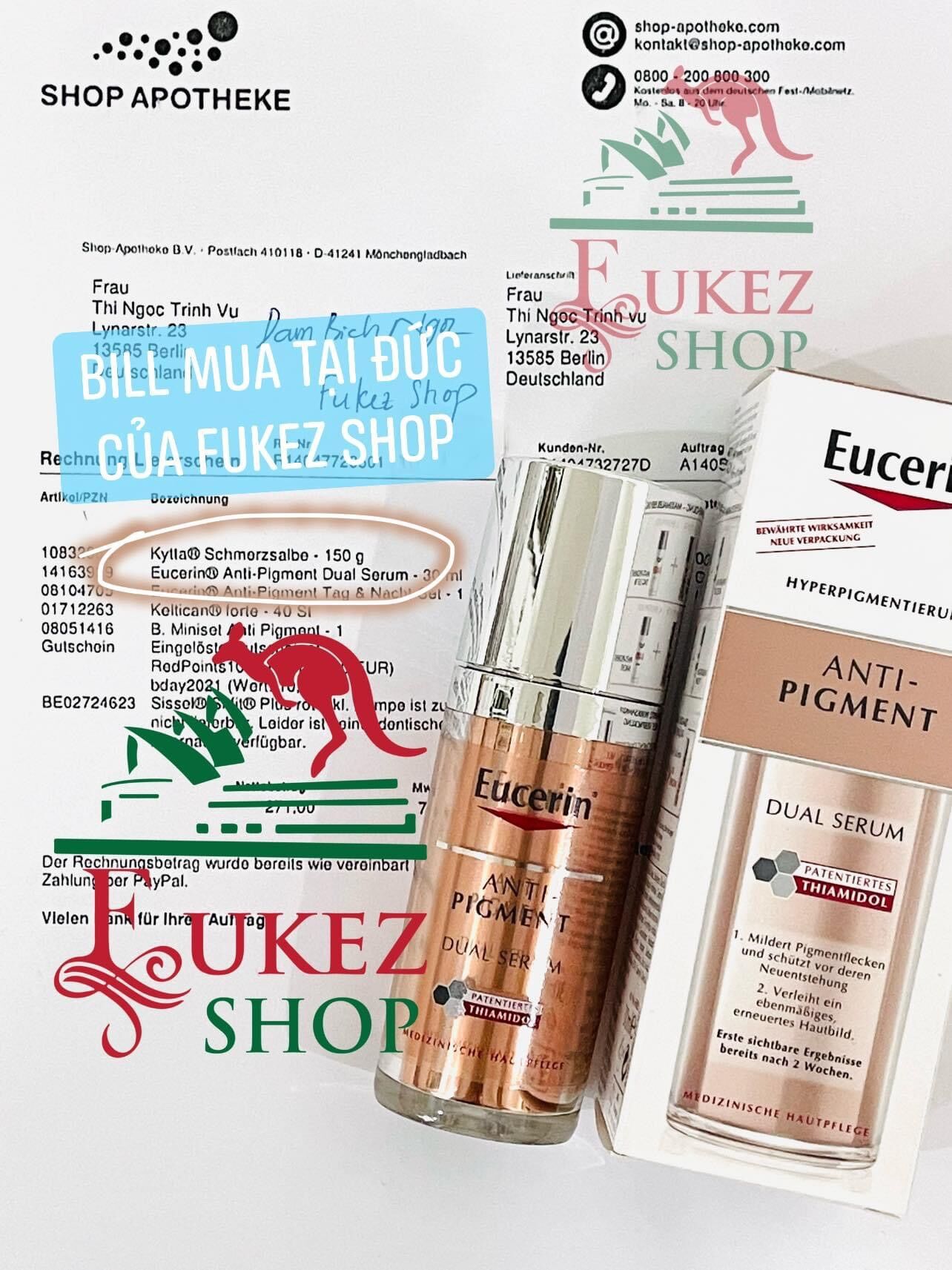 Serum giúp giảm thâm nám sau 2 tuần Eucerin 50ml