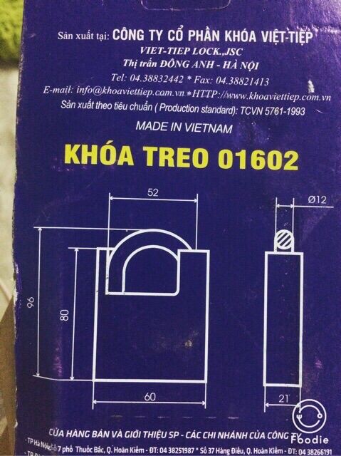 Ổ khoá Việt Tiệp chống cắt