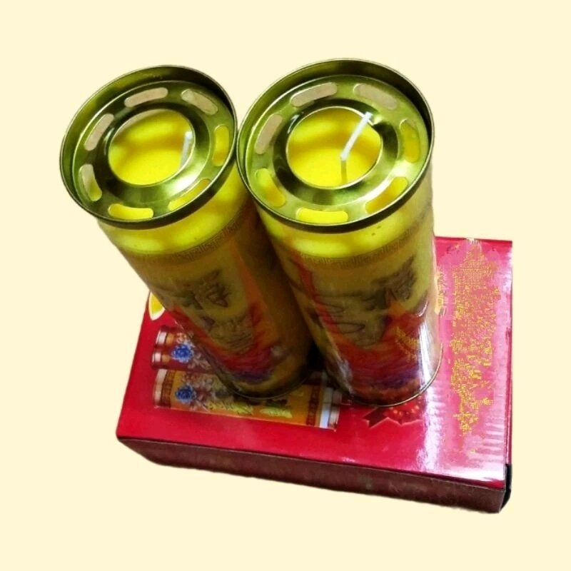 1 đôi đèn cầy sáp bơ cháy 3 ngày