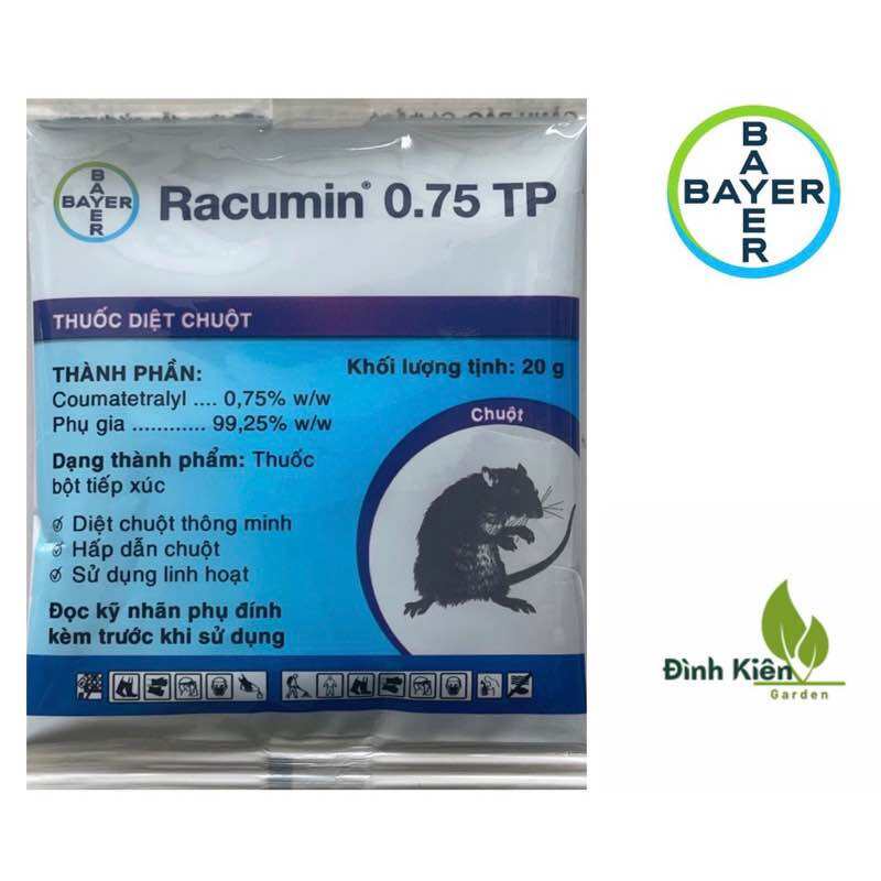  chế phẩm Diệt chuột thông minh Racumin 0.75 TP Thuốc diệt chuột Racumin dạng bột 