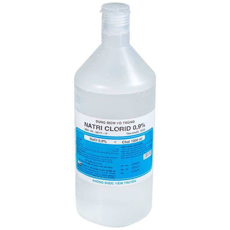 Dung dịch vô trùng Natri Clorid 0.9% Dược 3-2 (1000ml)