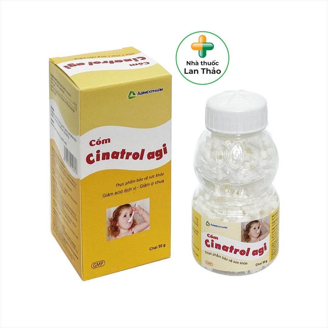CỐM TIÊU HÓA CINATROL TRẮNG CHAI 50G