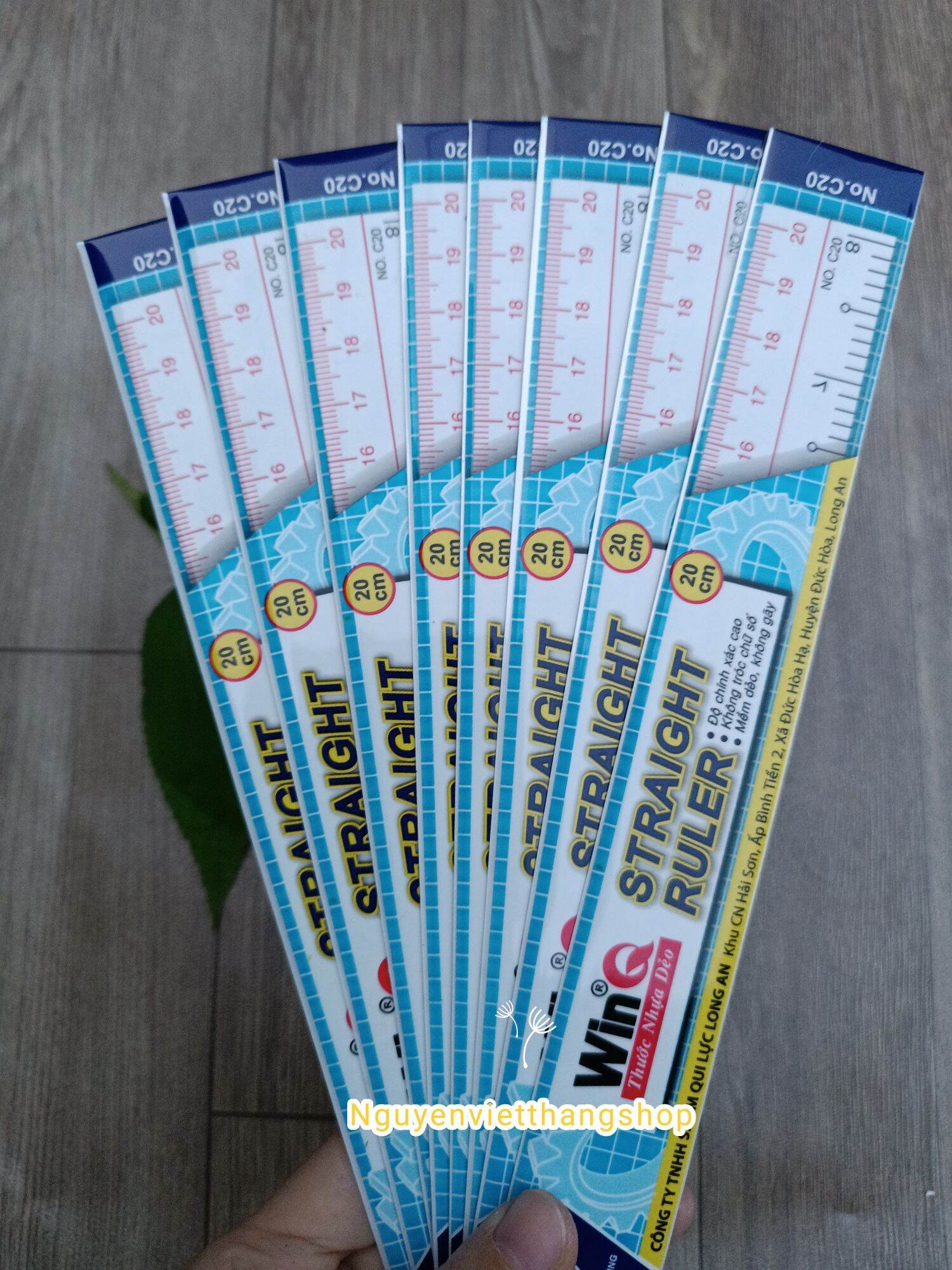 Thước đo/kẻ thẳng 20cm WinQ