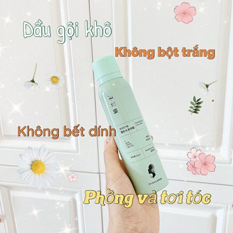 Xịt Gội Khô Xanh Spes Làm Sạch Tóc Không Cần Nước , Không Bết  Thơm Mát