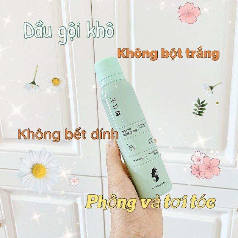 Xịt Gội Khô Xanh Spes Làm Sạch Tóc Không Cần Nước , Không Bết  Thơm Mát
