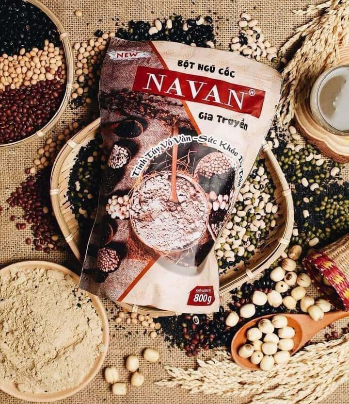 Bột Ngũ Cốc Navan 7 Vị Đậu Gia Truyền 800g