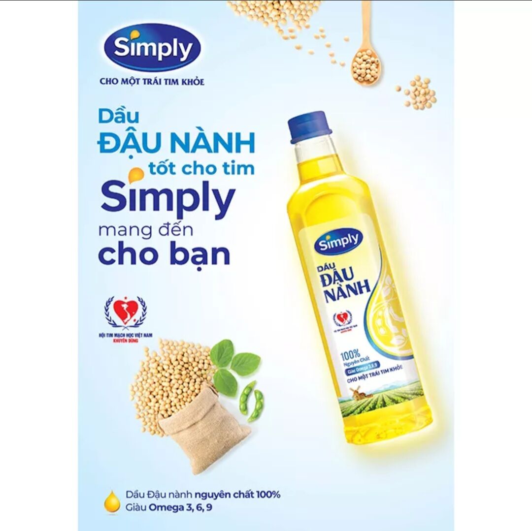 Dầu Simply 1L đậu nành