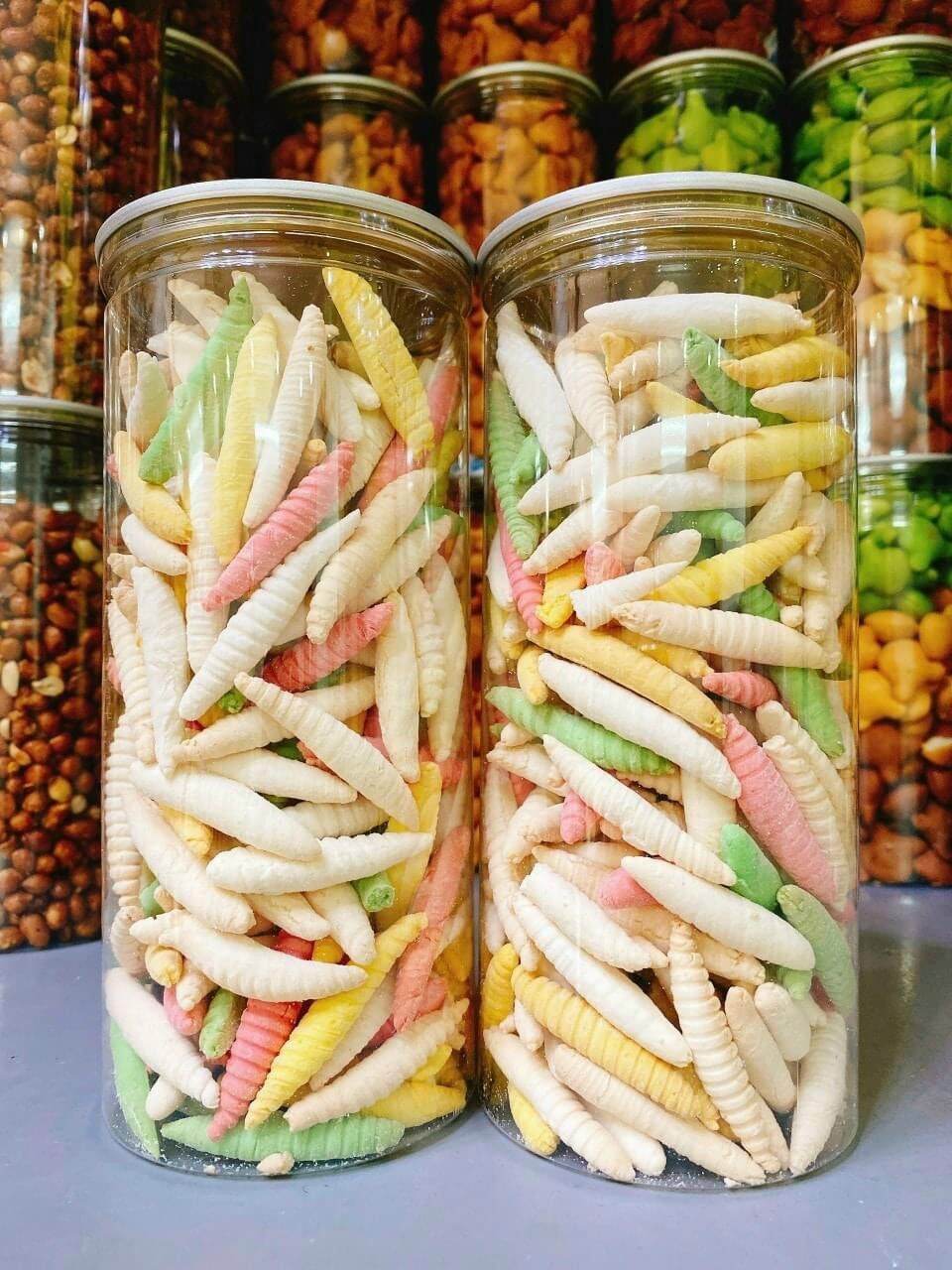 Hủ 500gram bánh men đuông dừa,đuông sâu thơm ngon