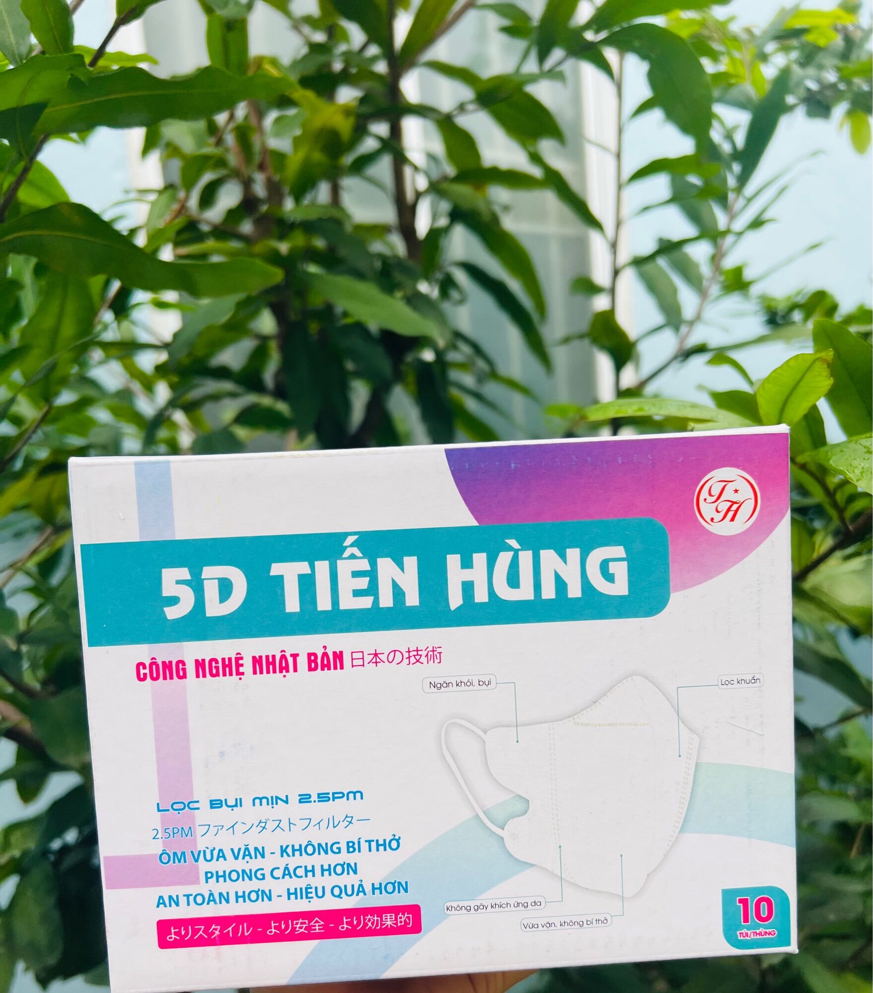 Thùng 100c khẩu trang 5d tiến hùng
