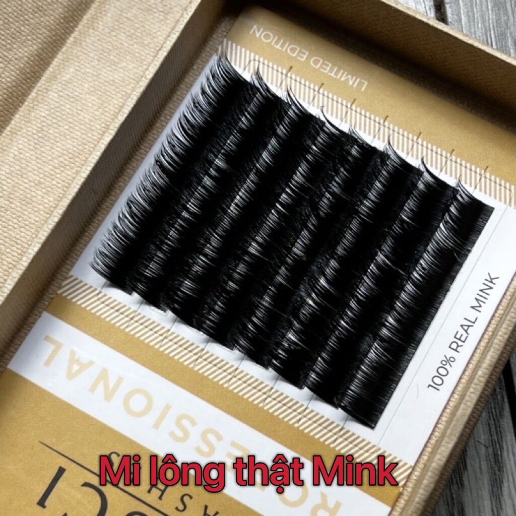 Mi lông thật chất Mink, mẫu hộp 8line