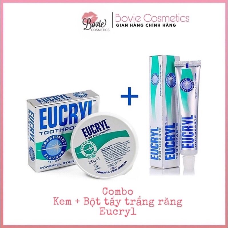 Kem và bột đánh tẩy trắng răng Eucryl Anh