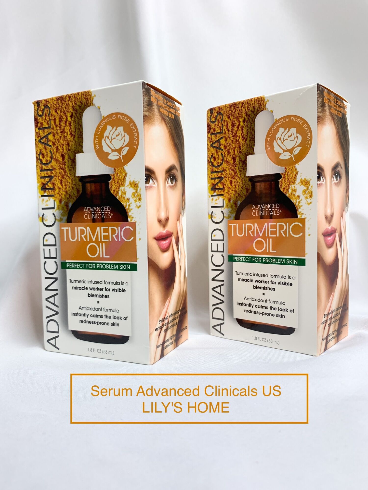 Advanced Clinicals, Dầu dưỡng da tinh chất nghệ làm sáng da, mờ thâm Advanced Clinicals Turmeric Oil Perfect For Problem Skin 53ml, Hàng Mỹ