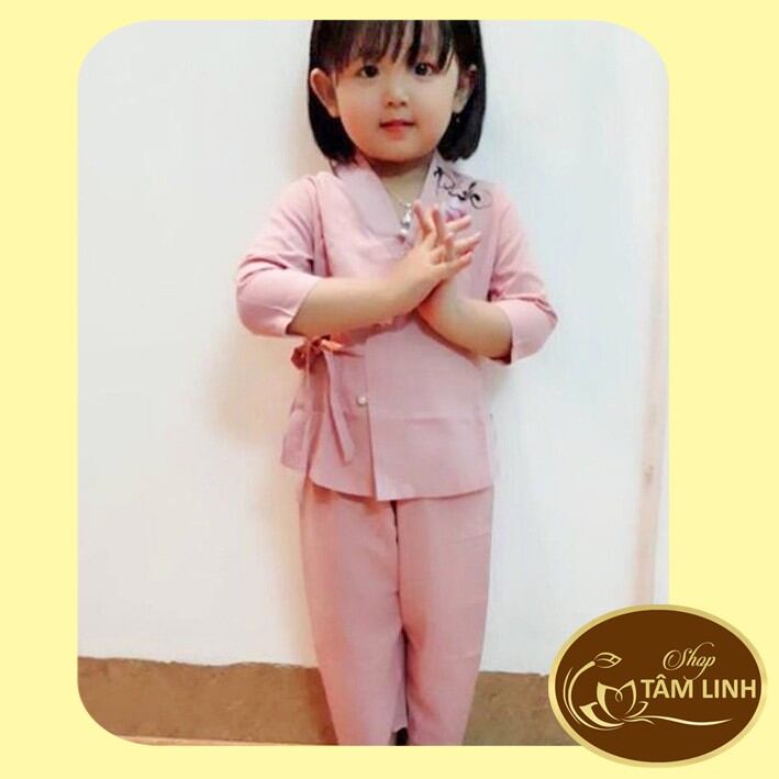 Đồ lam đi chùa - mẫu nhật nơ cho bé gái
