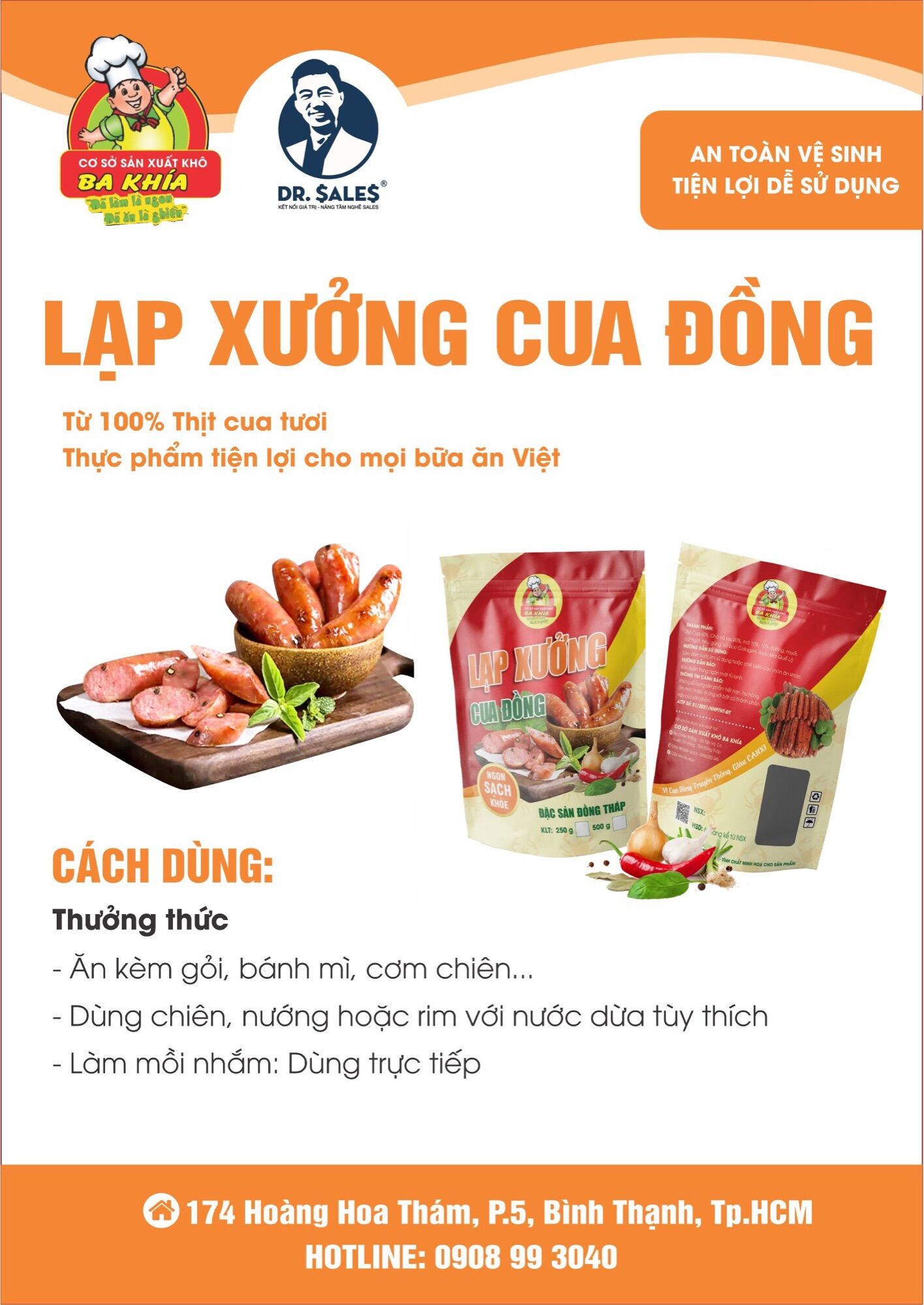 Lạp xưởng tươi cua đồng