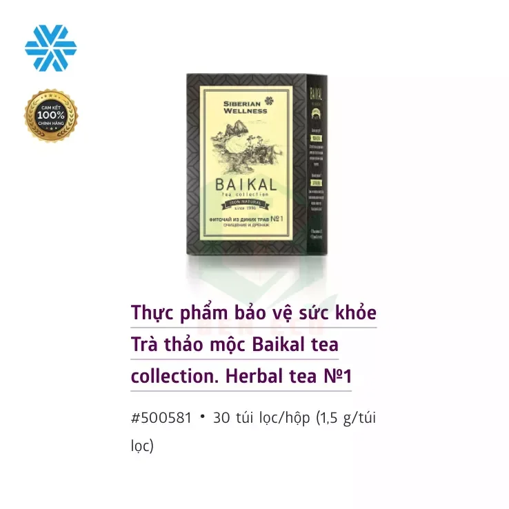 Trà Nhuận Tràng N1  Trà thảo mộc Baikal tea collection. Herbal tea No1