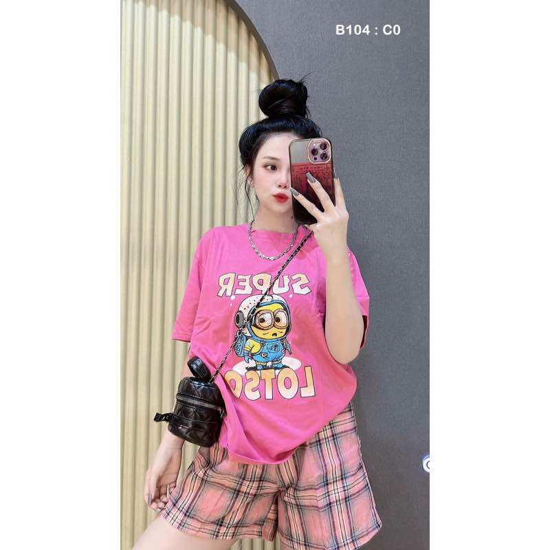 Set bộ đùi cotton minion quần caro - hn closet