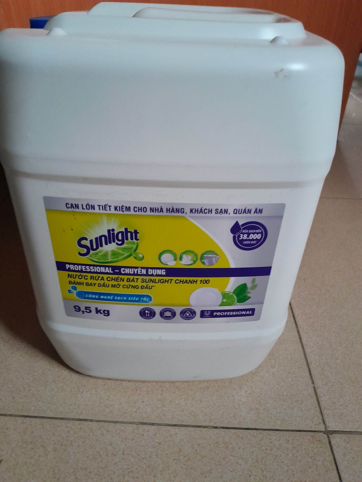 Nước rửa chén Sunlight 9.5kg hương chanh