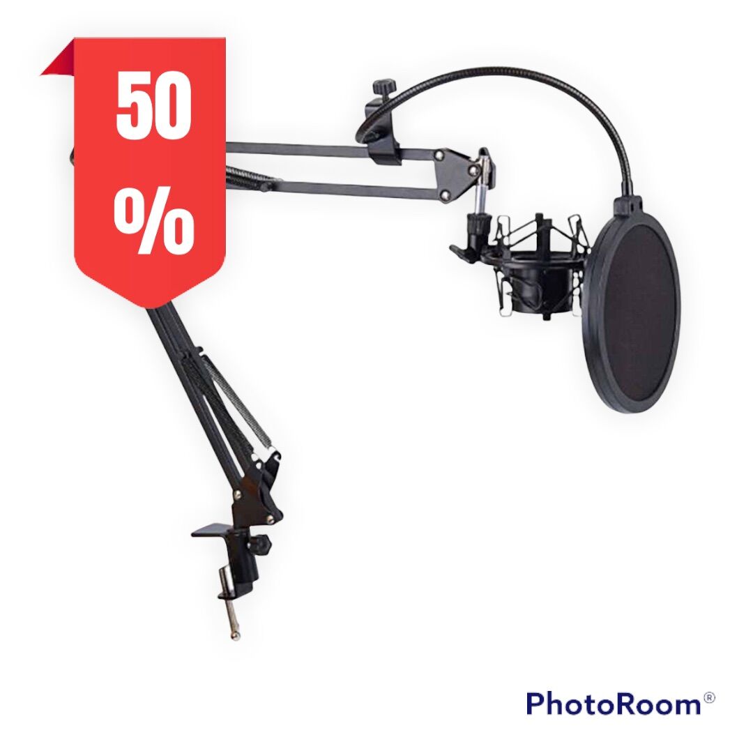 Giá đỡ điện thoại kẹp micro để bàn, kẹp bàn