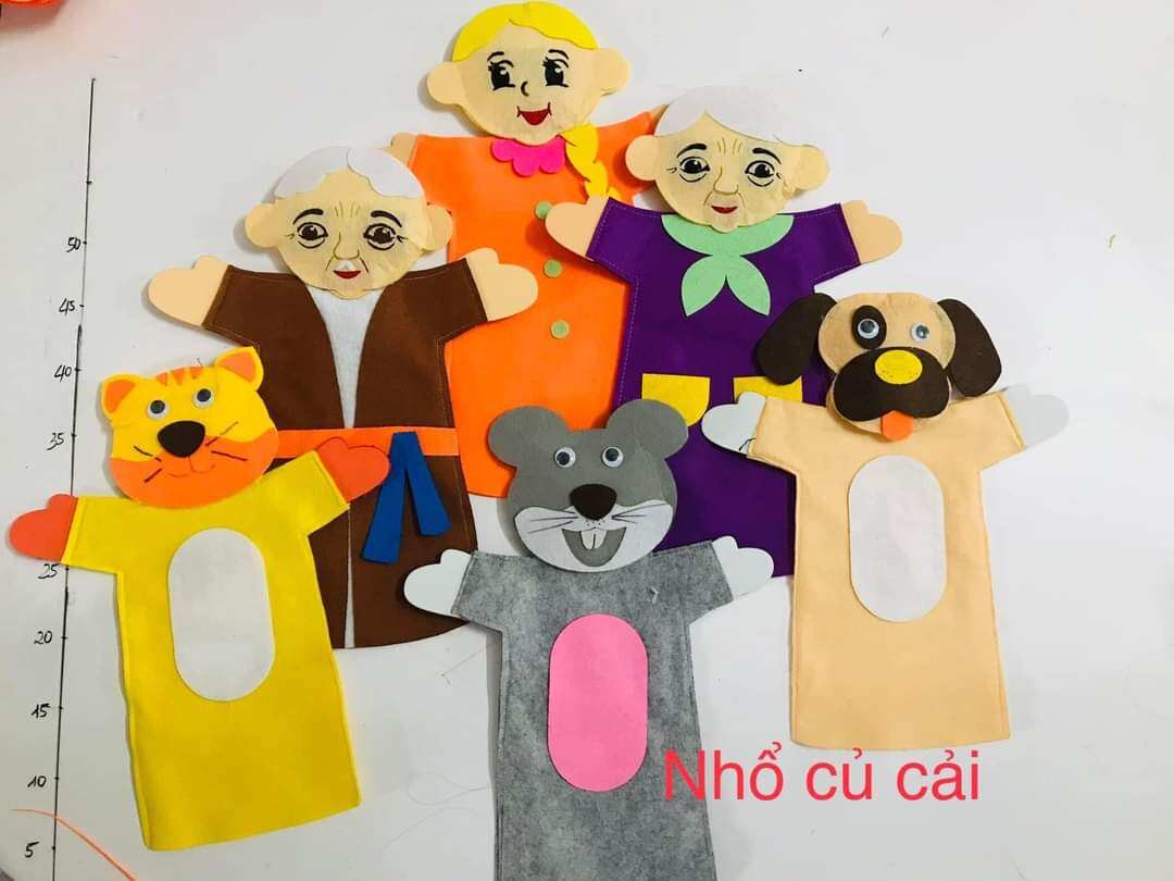 Rối bàn tay nhồi bông Chuyện Nhổ củ cải