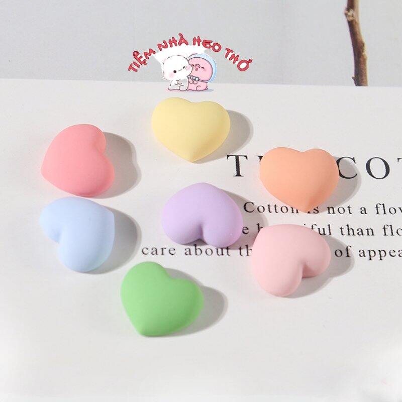 Charm Trái Tim Nhiều Màu Trang Trí DIY