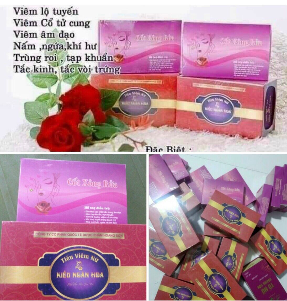 Tiêu viêm nữ Hoàng sơn(tặng hộp cốt xông rửa 5 gói)