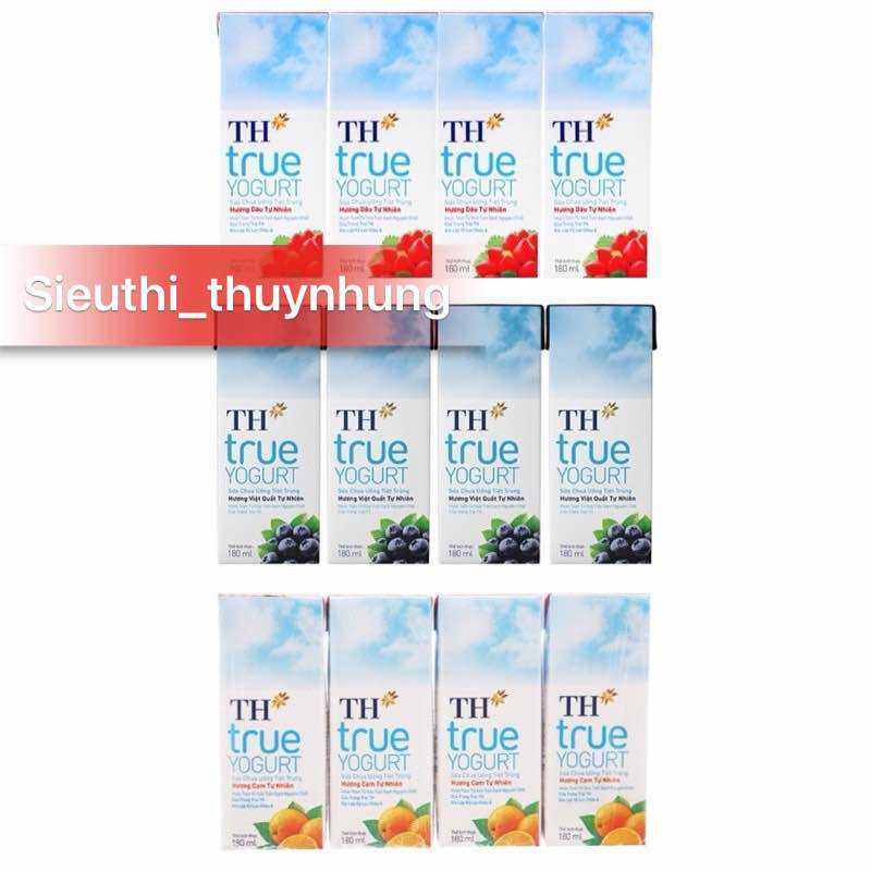 Lốc 4 Hộp Sữa Chua Uống TH True Yogurt 180ml