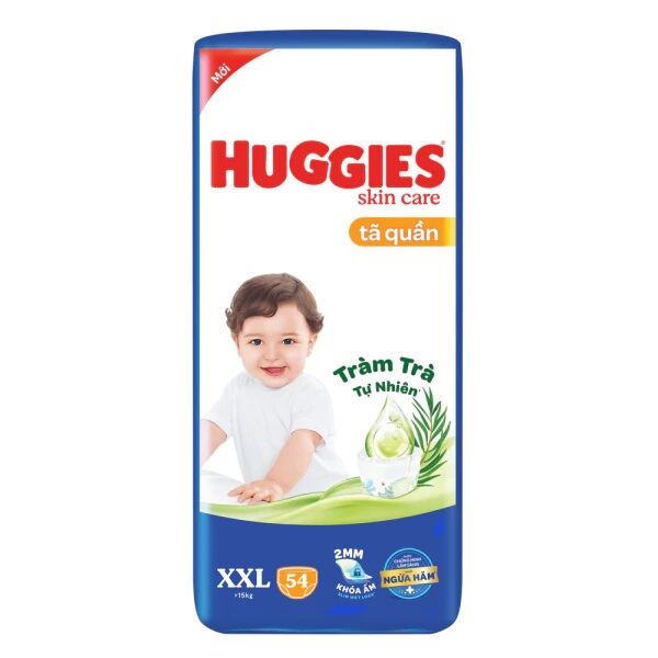 Tã /bỉm quần  Huggies Tràm trà mới size XXL54 miếng  cho bé 15-25 kg