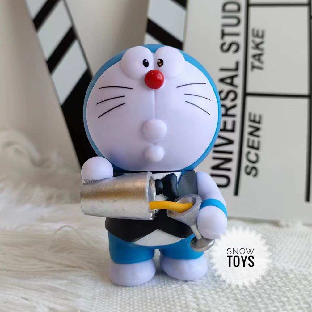 Mô hình Doraemon - đồ chơi bé Mon Mèo Ú doremon dễ thương hướng nghiệp đầu bếp bartender phù thủy cử tạ họa sĩ cứu hộ