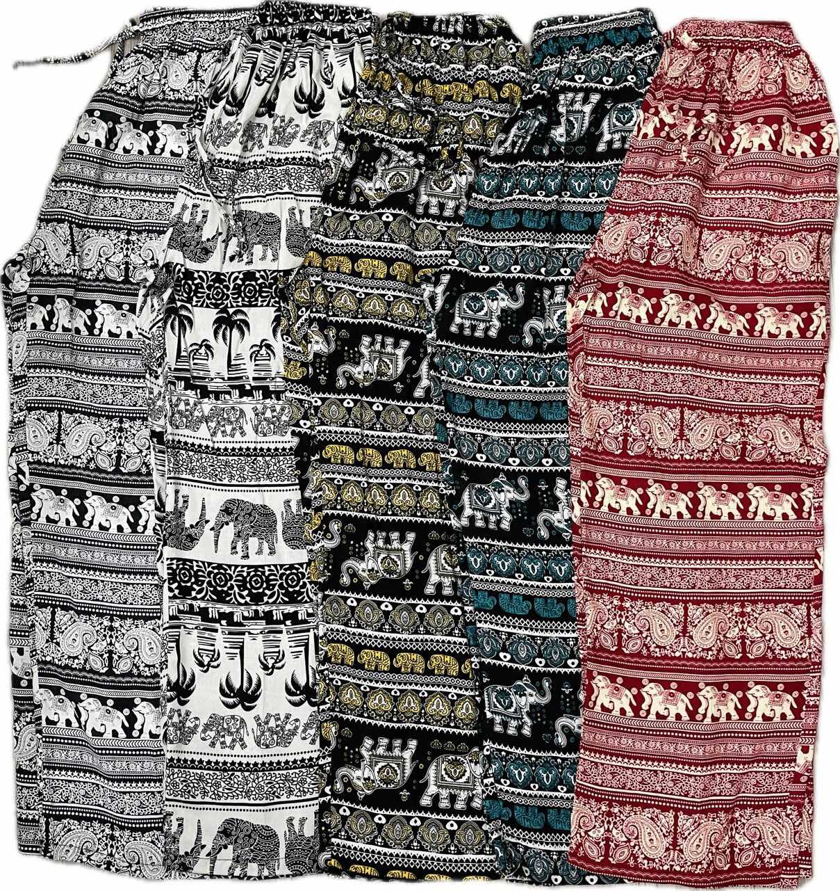 (Bigsize 85kg) Quần dài thổ cẩm con voi nam nữ ( ống suông)