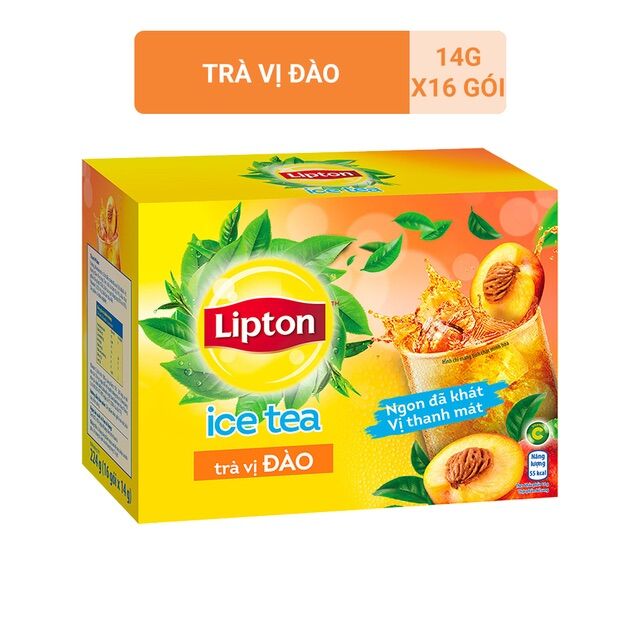 COMBO 16 GÓI TRÀ LIPTON HOÀ TAN VỊ CHANH/ĐÀO/XOÀI(NGẪU NHIÊN)