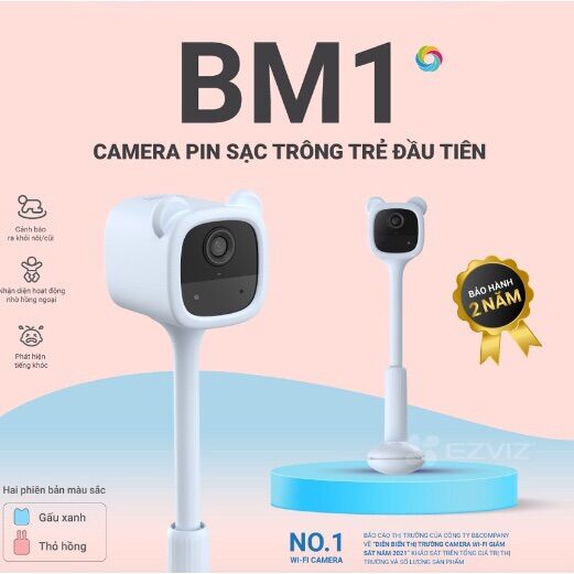 Camera ezviz wifi xài pin bm1 2mp , bm1 1080p