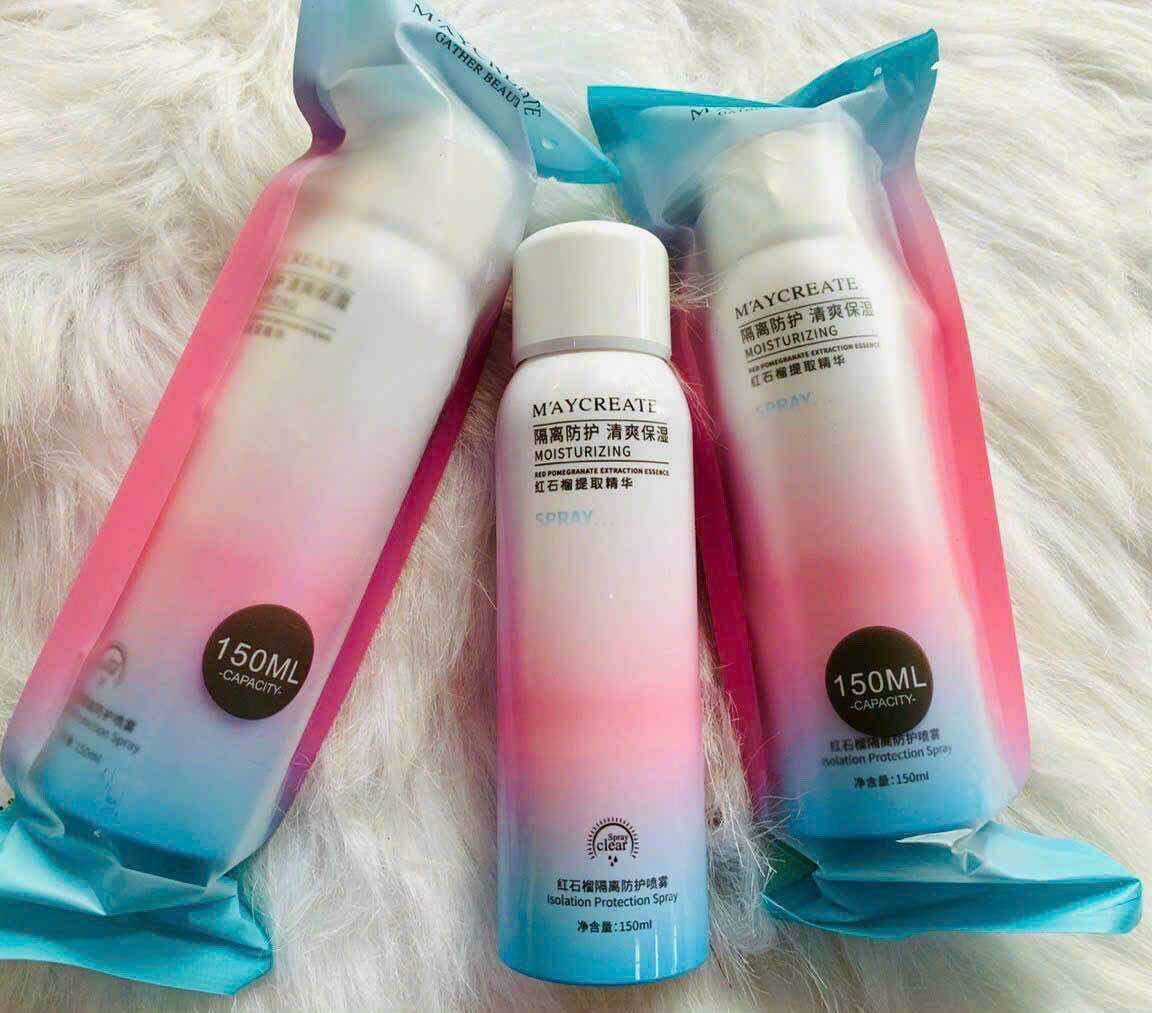 Xịt chống nắng kích trắng da makeup nội địa trung MayCreat