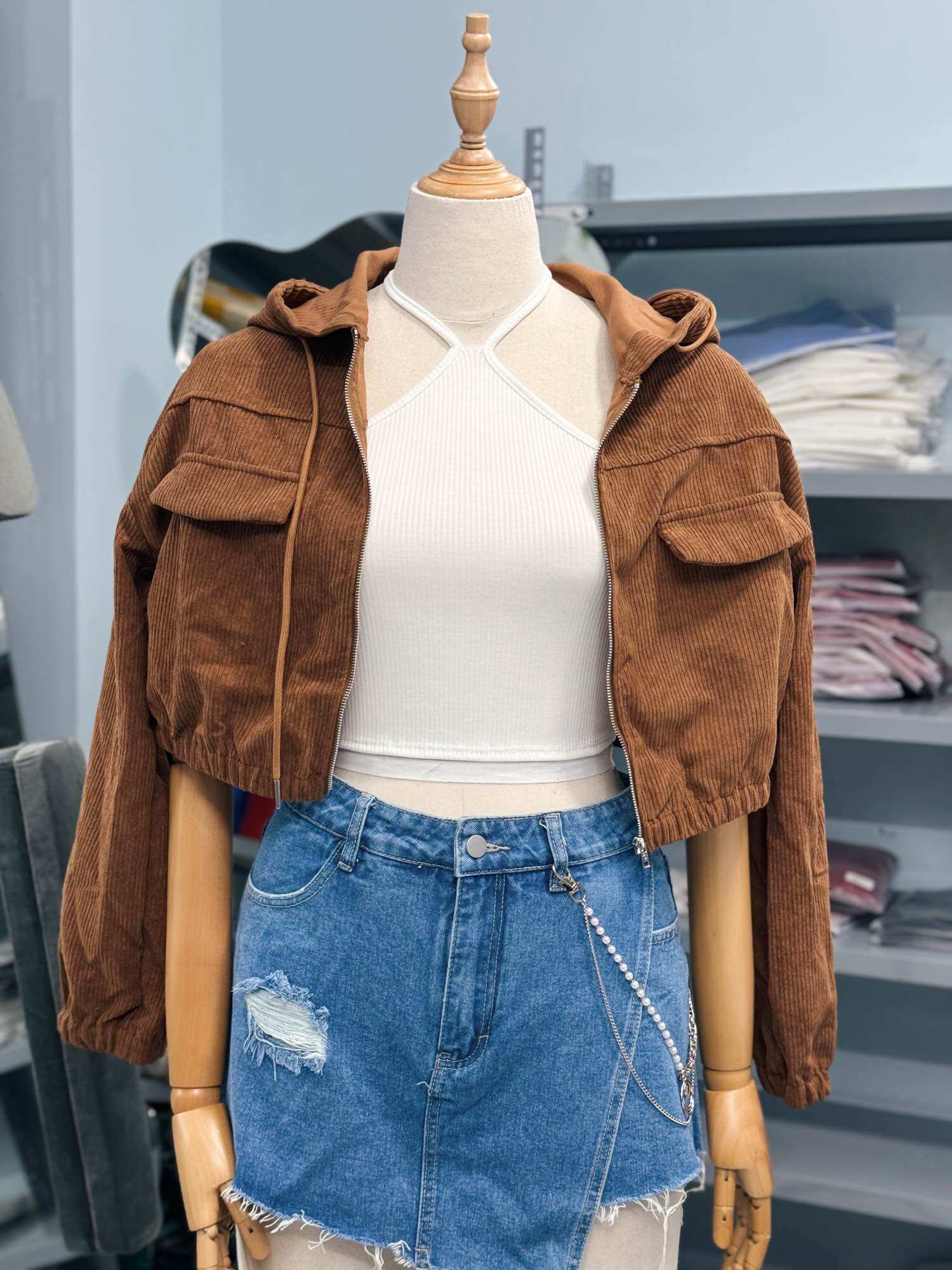 [ SIZE LỚN BIGSIZE 55Kg-100Kg ] ÁO CROPTOP CỔ YẾM