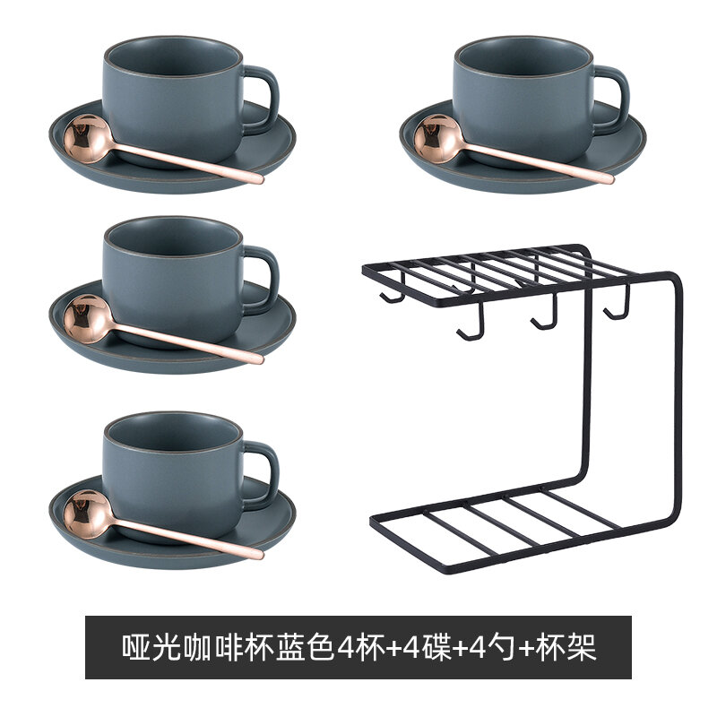 Cốc cà phê gốm sứ bắc âu đĩa bộ cốc trà chiều gia dụng cốc cà phê tinh xảo sang trọng có giá cốc