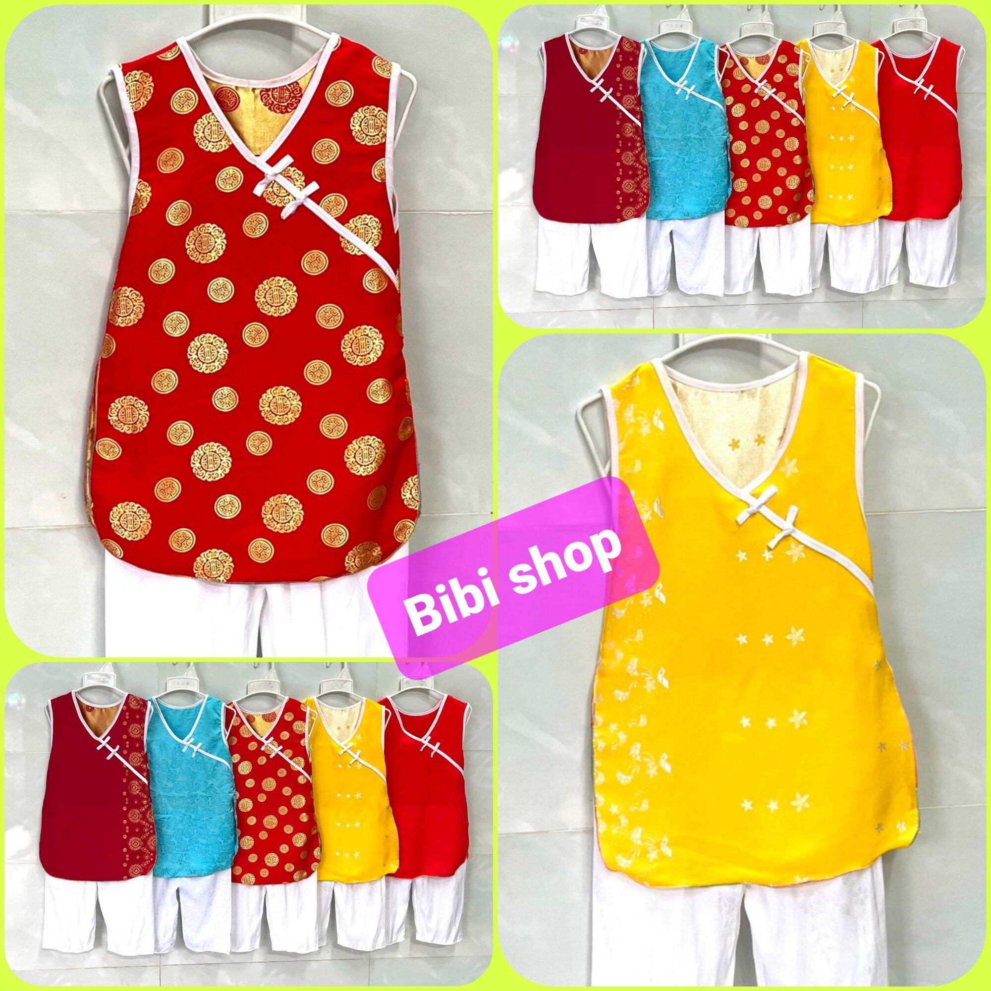 💥 2 Bộ áo dài Tết bé gái 12-18kg