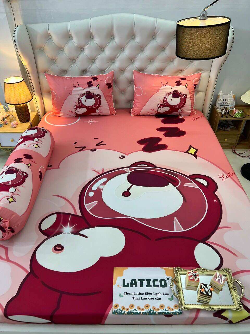 Bộ 4 dra/ga áo gối cho bé THUN LỤA THÁI SIÊU LẠNH LATICO