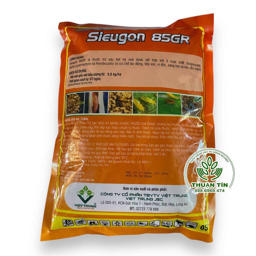 Trừ sâu rải SIEUGON 85GR (1kg) bao bì mới màu xanh