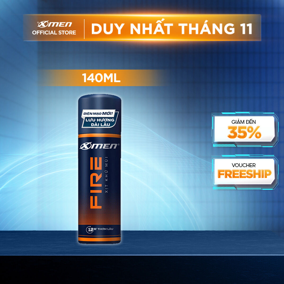 Xịt khử mùi X-men Fire 140ml