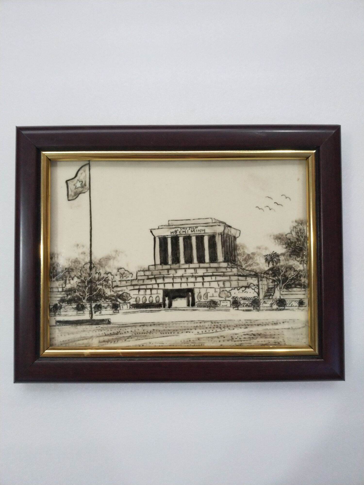 tranh gốm sứ Bát Tràng KT 24 x18