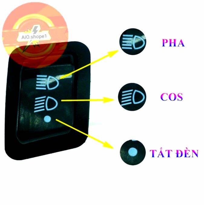 Công tắc bật tắt đèn (cho wave / lead/ vision... lắp đặt như zin)