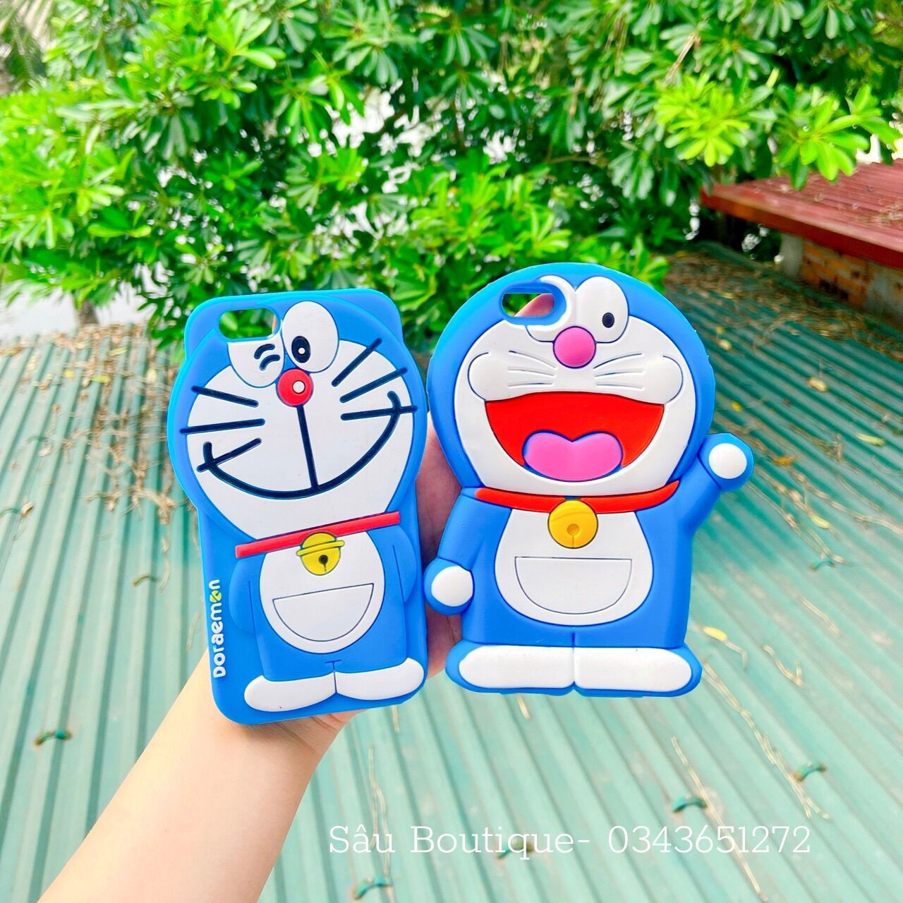 Ốp lưng iphone silicon hình Doremon mỉm cười đáng yêu iphone6/6s