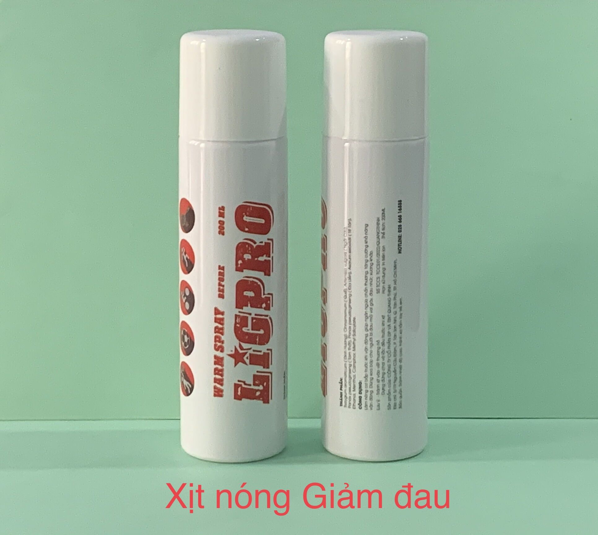 Chai xịt Nóng Giảm đau Ligpro 200ml