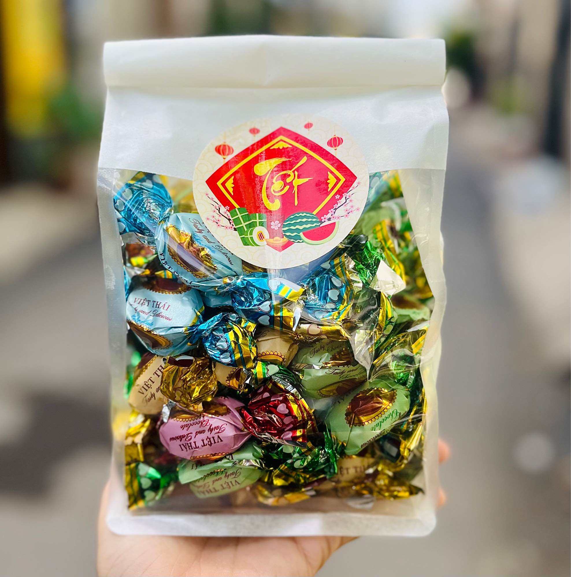 Socola hạnh nhân Việt Thái túi 500g - bánh kẹo Tết- đồ ăn vặt thơm ngon