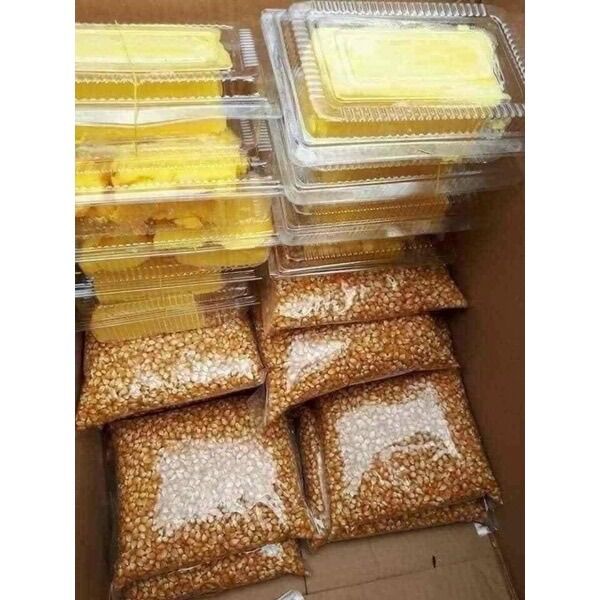 Sét làm bắp rang bơ thơm ngon tại nhà gồm 1kg ngô và 300g bơ