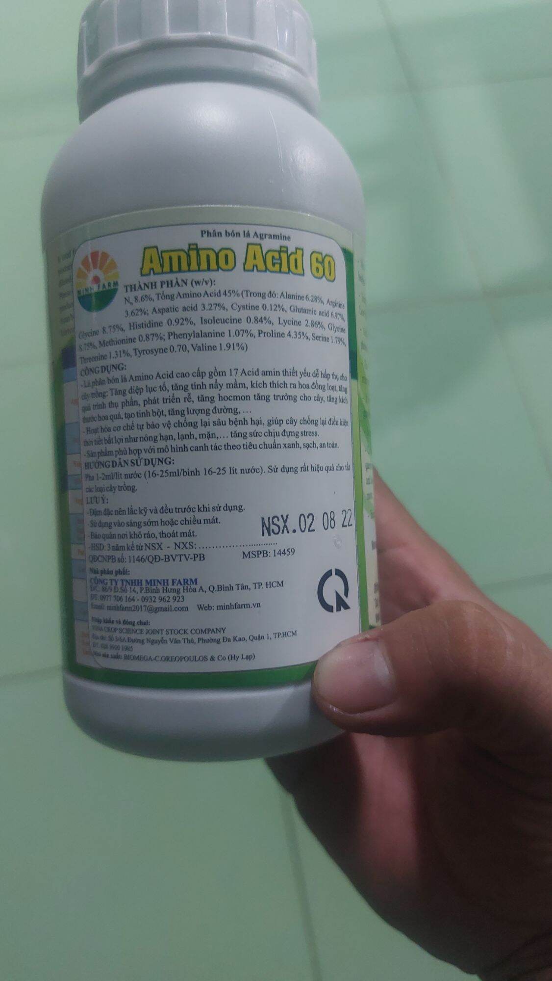 Phân bón lá cao cấp AMINO ACID 60 500ML
