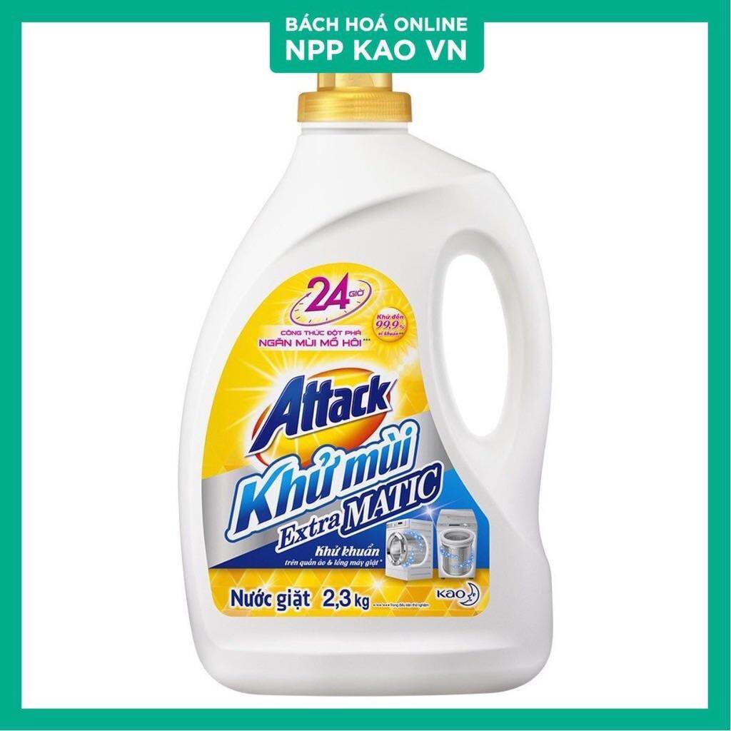 Nước Giặt Attack Khử Mùi Công Nghệ Nhật Bản Matic Chai 2.4Kg