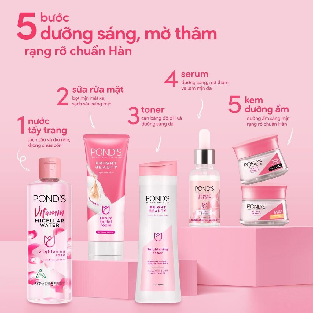 Tinh chất Serum Pond's dưỡng sáng mờ thâm 3D Glow 30ML