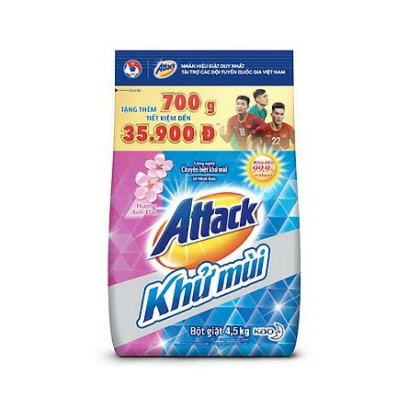 Bột giặt Attack khử mùi hương Anh đào 4,5kg