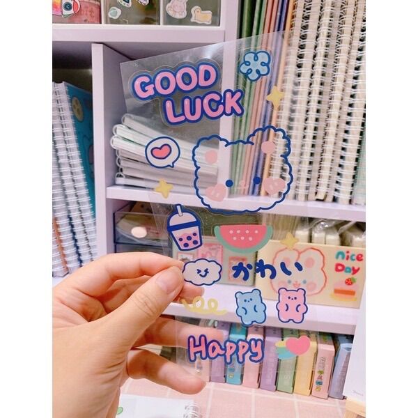 Sticker chống nước hình to dễ thương 19x9cm